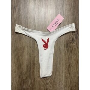 Y2K Vintage Playboy Bunny Head Thong‎ Underwear Size L